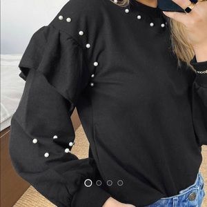 Sweater with pearl detail